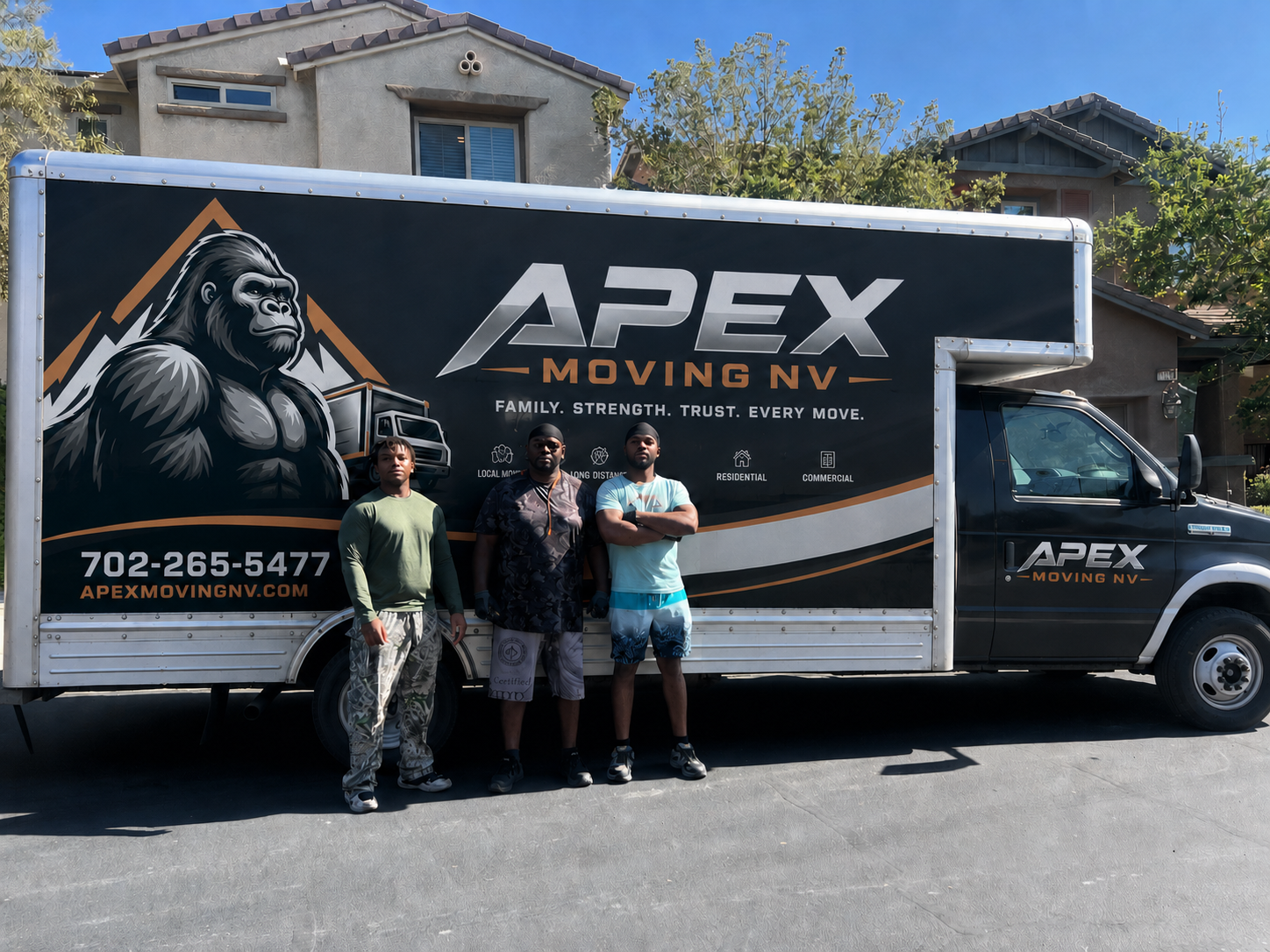 Apex Moving NV crew loading a moving truck in Las Vegas